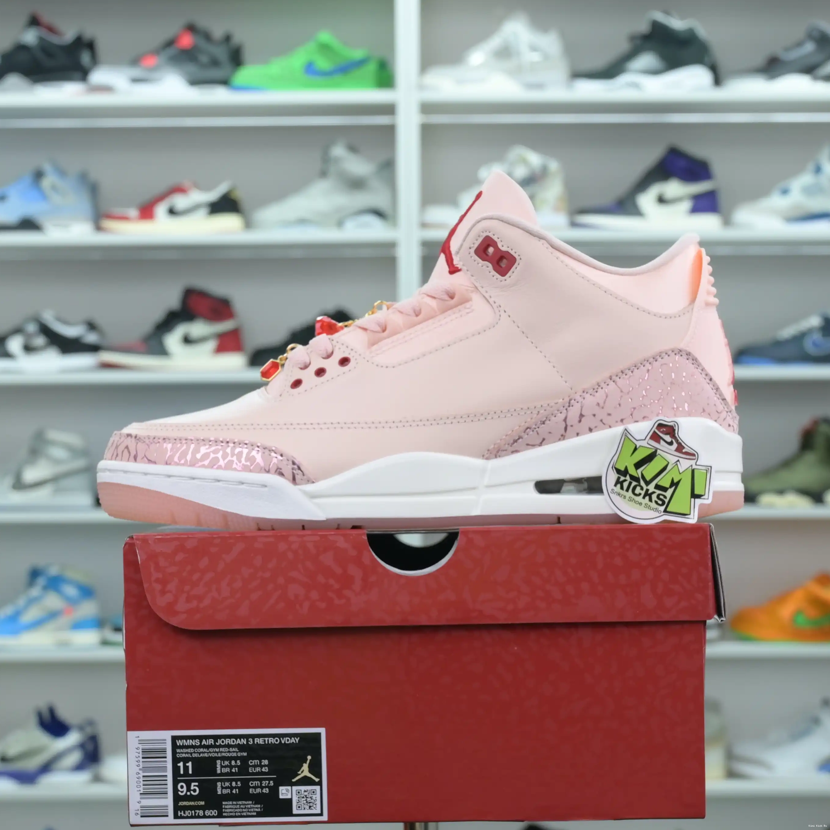 Valentine's Jordan Air 3 Jordan Day Kimikick 0712